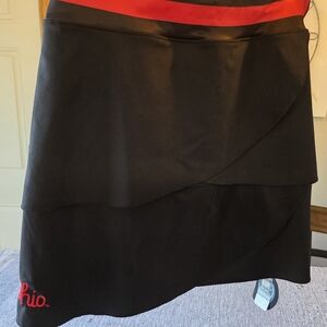 Chic Black and Red Mini Skirt